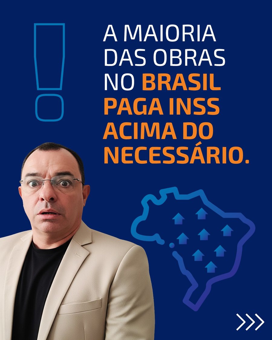A maioria das obras no Brasil paga INSS acima do necessário